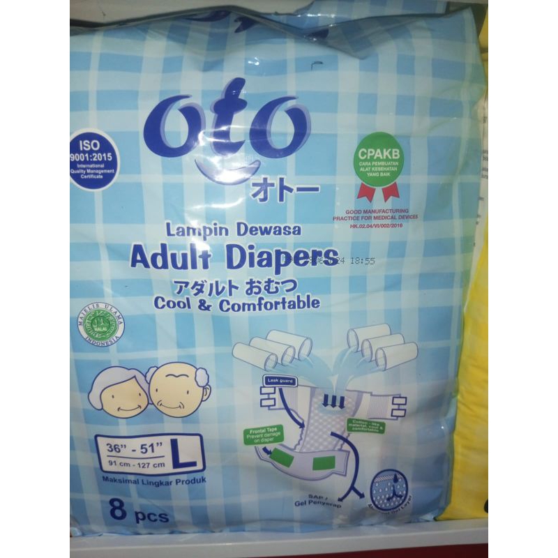 Pampers dewasa diapers L8