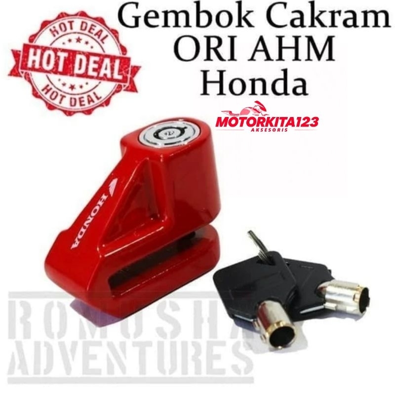 Kunci Gembok Cakram Disc Brake Lock kunci pengaman Ori Original AHM Honda bisa untuk motor Yamaha Nm