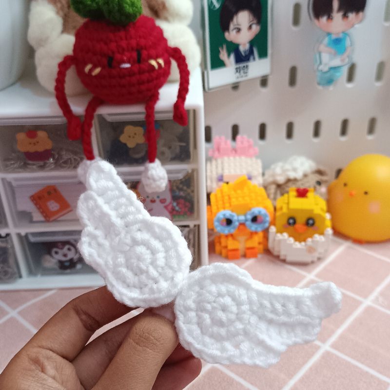 WINGS HAIRCLIP CROCHET/JEPITAN SAYAP RAJUT