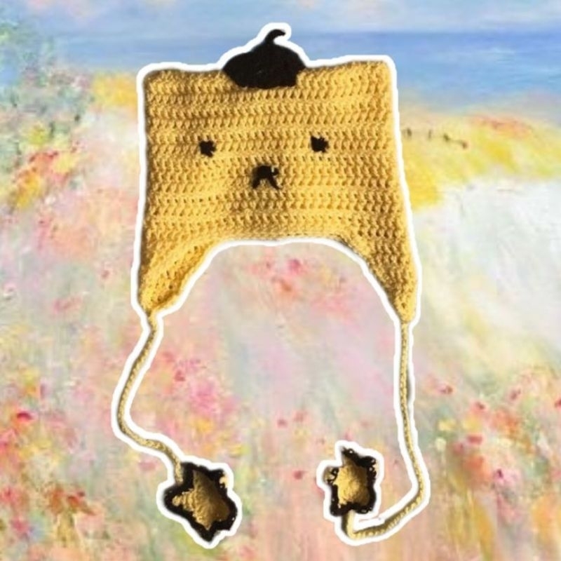 HANDMADE POMPOMPURIN BEANIE HAT/JAEHYUN NCT 127/NCTZEN/NCT127/AESTHETIC ESTETIK/KAWAI STYLE/SANRIO/C