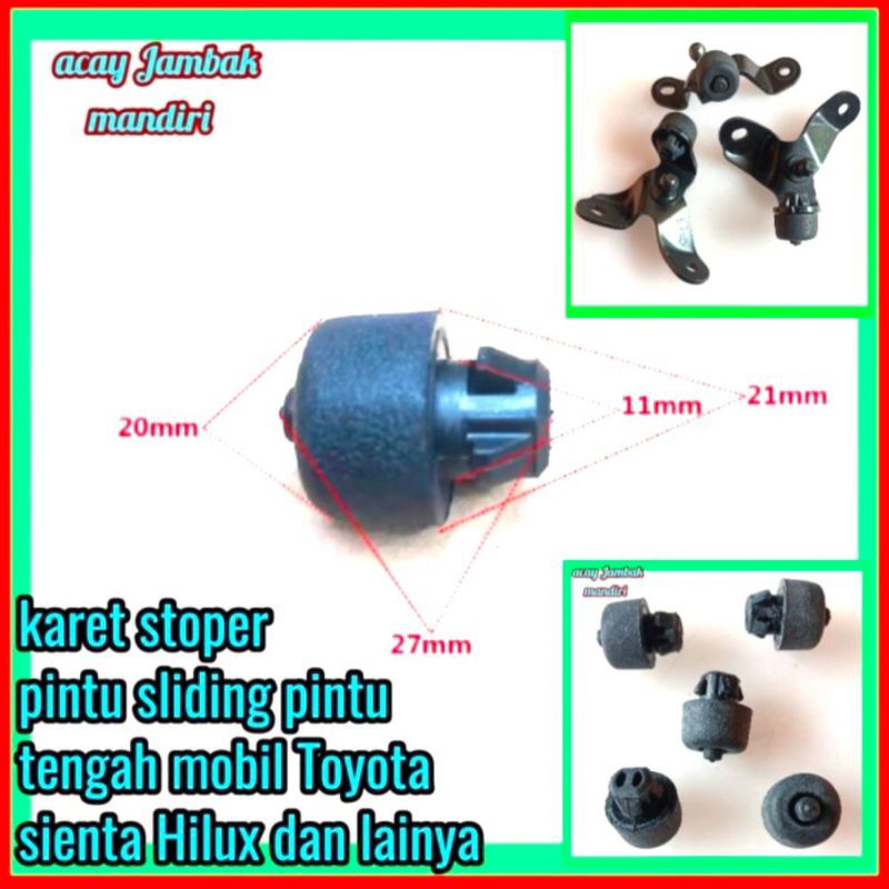karet stoper pintu sleding pintu tengah mobil Toyota sienta Hilux dll