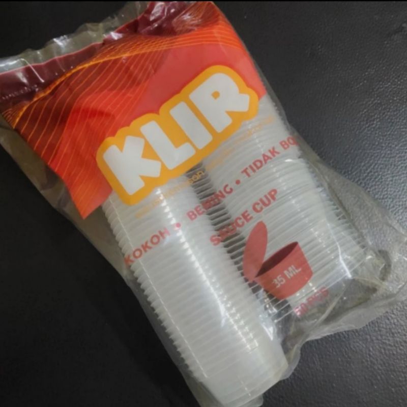 cup sambal merk KLIR ukuran 25ml | cup slime | wadah mayonaise