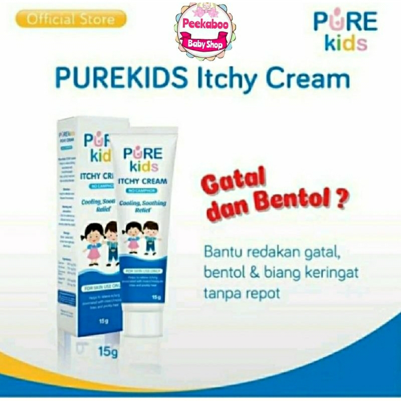 PURE BABY Itchy cream 15 gr redakan gatal dan biang keringat