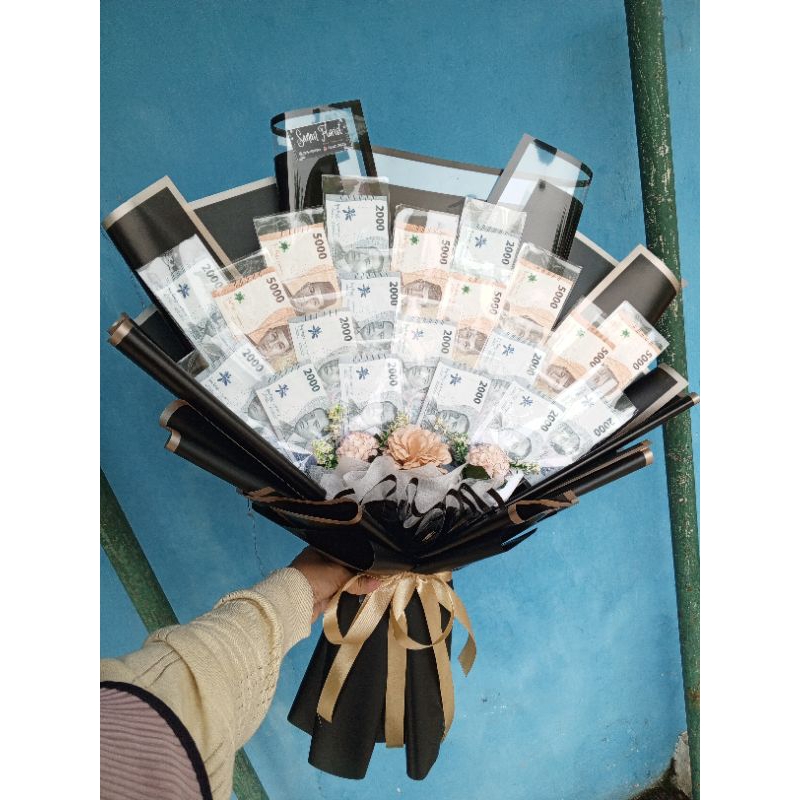 buket uang kosongan 20 lembar , buket bunga