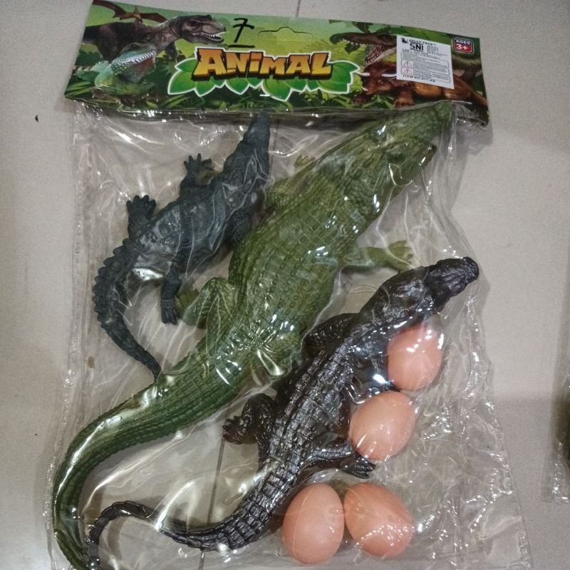 MAINAN ANAK ANIMAL BUAYA, HEWAN BUAYA KARET , MAINAN BUAYA BERTELUR