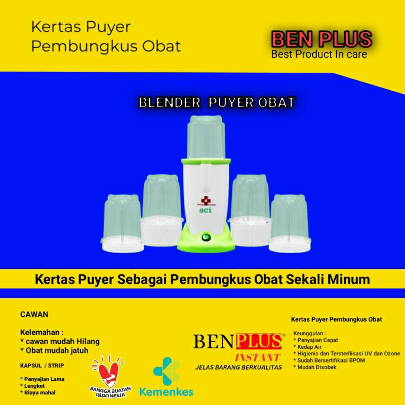Blender Obat Puyer merk mcc garansi 1 tahun dan sercive