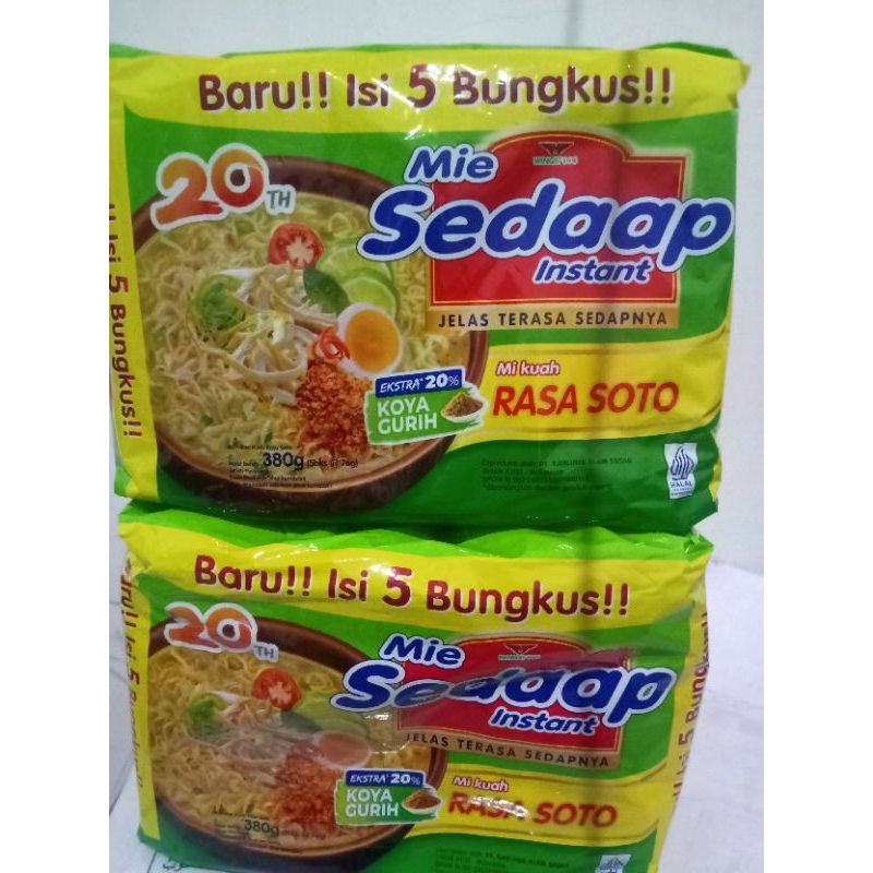 

ECER Mie Sedaap Soto Pack Isi 5