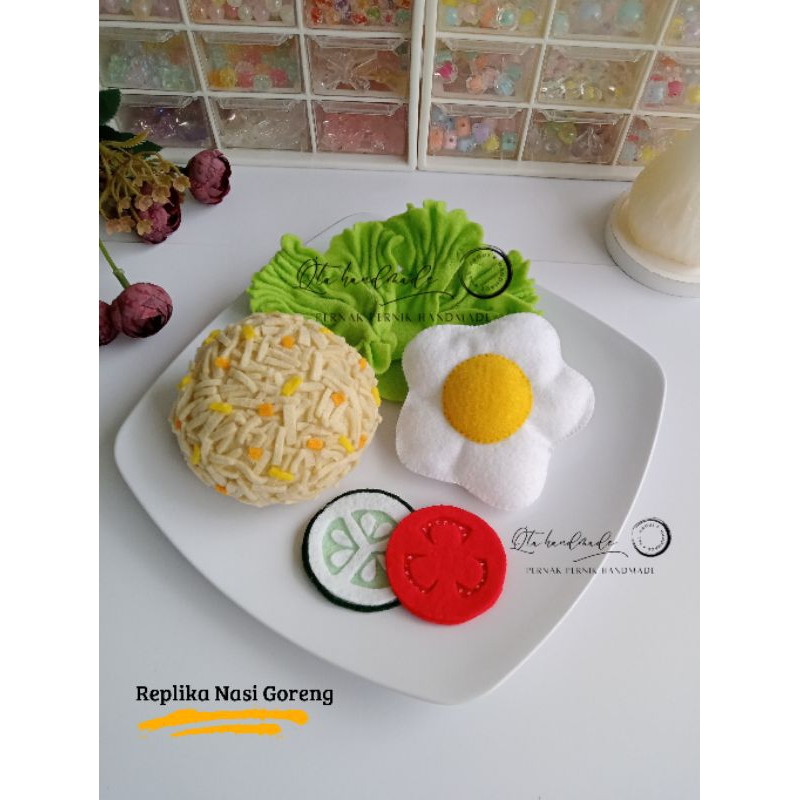 REPLIKA NASI GORENG REPLIKA MAKANAN FLANEL