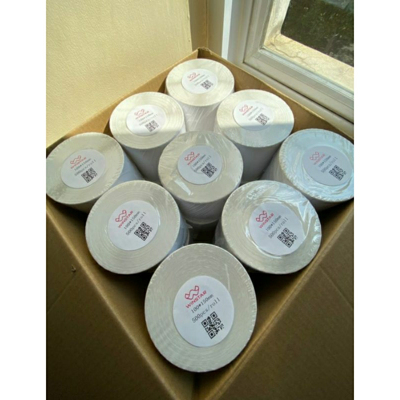 

HJK Kertas Thermal Winstar Lebar 100x150 Roll 500 Lembar 1 Dus 18 Roll