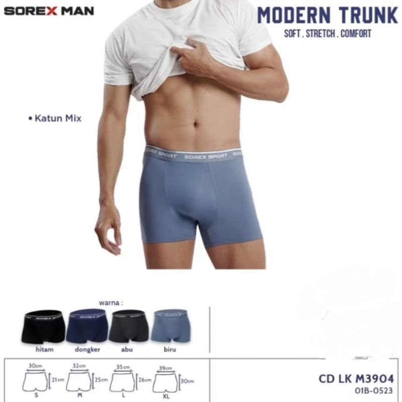 SOREX Man Cd Boxer Sport Pria LK3904 Lembut  Super  Soft