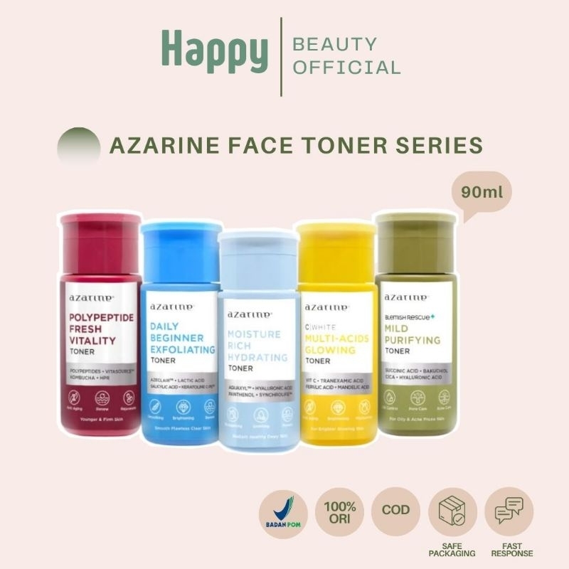 Happybeauty.ofc || Azarine Face Toner Series - Azarine Face Toner Series 90ml - Azarine Toner Wajah 