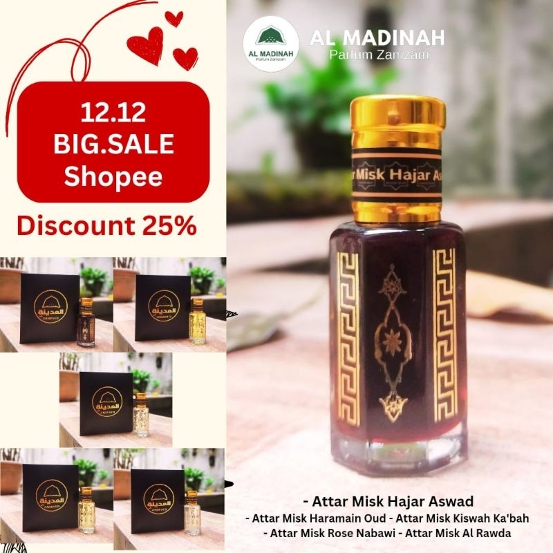 ATTAR SERIES - AL MADINAH PARFUM ZAMZAM - Original Makkah Madinah - Haramain Oud - Kiswah Oud - Rose