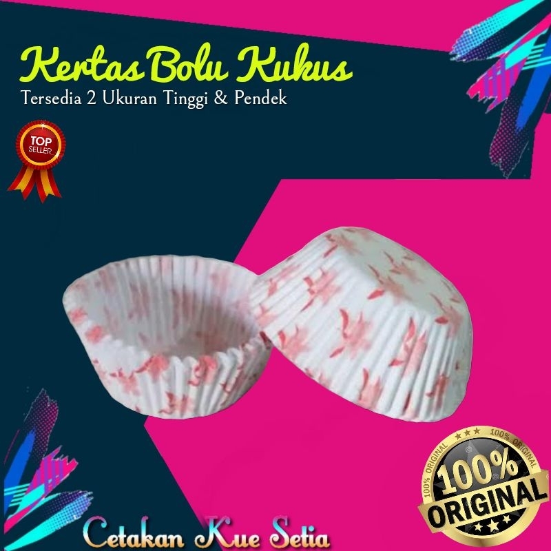 Kertas Cup Bolu Kukus isi 50pcs Muffin Cupcake Kertas Bolu Kukus Tinggi Pendek