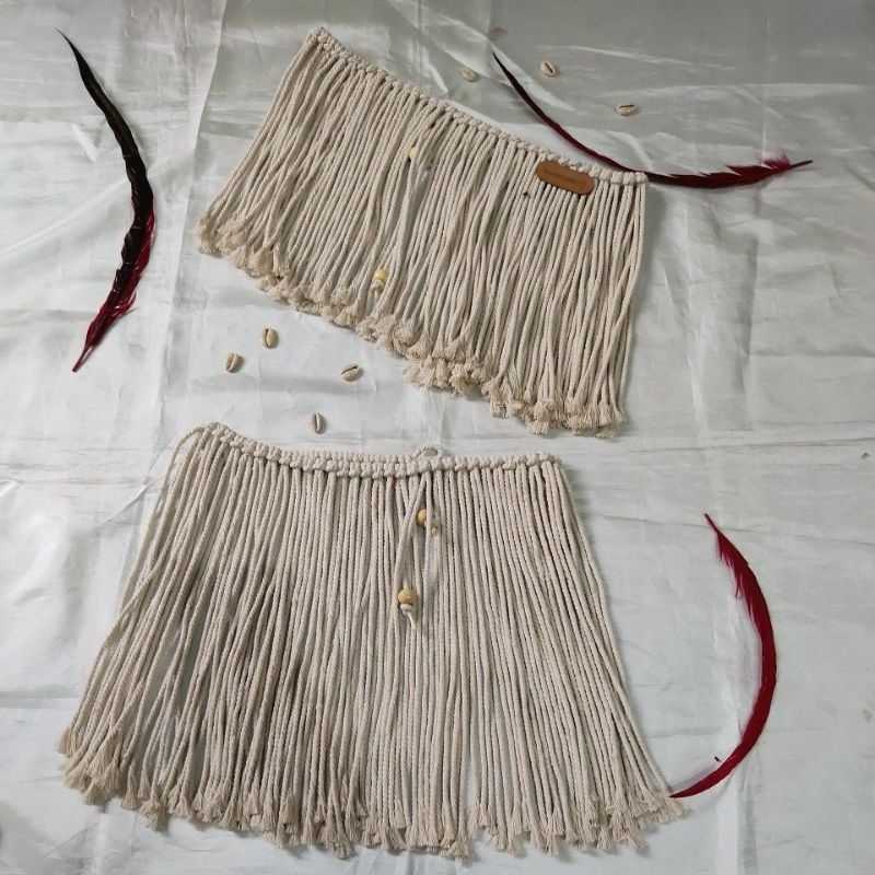 rok rumbai kostum adat papua anak katun halus