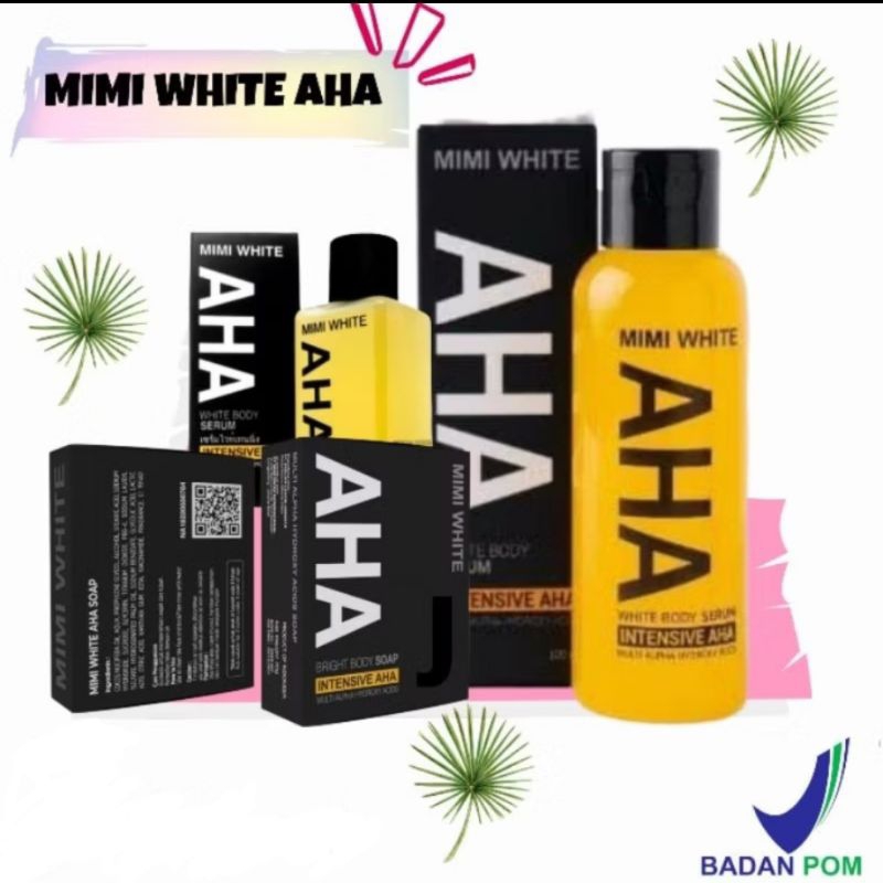 MIMI WHITE AHA BPOM | MIMI AHA BODY LOTION | MIMI AHA BODY SERUM | MIMI AHA BODY SOAP INTENSIVE AHA 