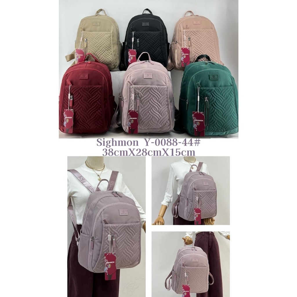 Hadir Terkini  SIGHMON Tas Wanita Ransel Import Fashion Korea 1 Original Tas Ransel 3 in 1 Canvas Im