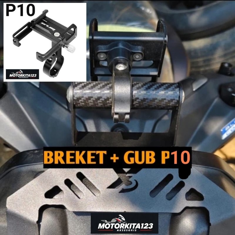 Breket Holder HP GPS ORI GUB G-81 P10 P30 Untuk Motor Yamaha Nmax Neo Turbo S Bracket Handphone N-ma