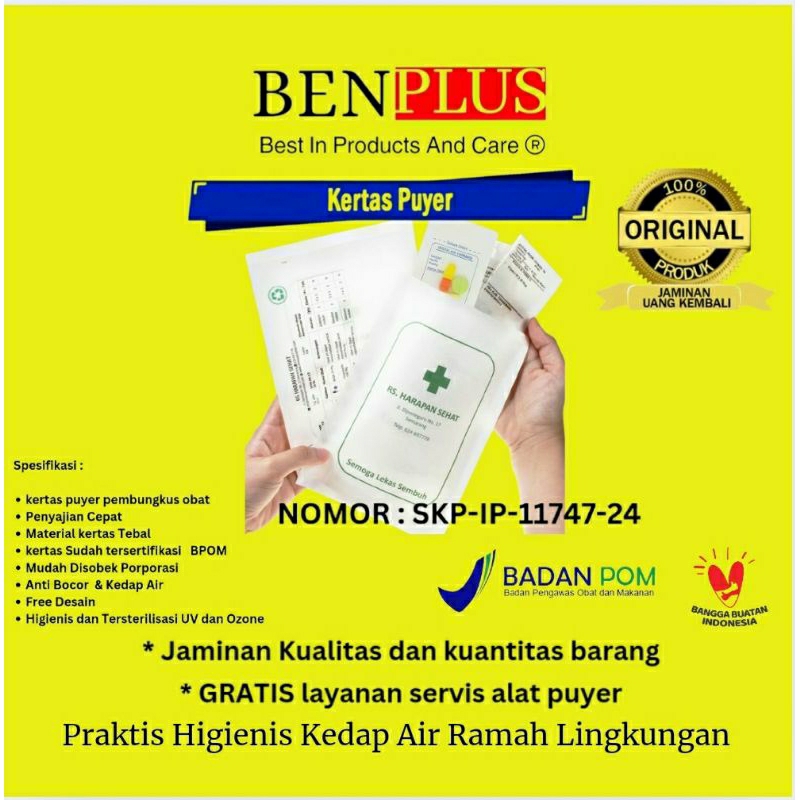 

Kertas Kantong Obat Custom 14x21cm