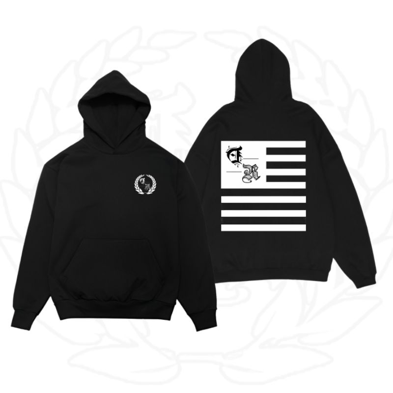 Hoodie Daendels Kotak Bahan Cotton Fleece Sablon Plastisol Ink