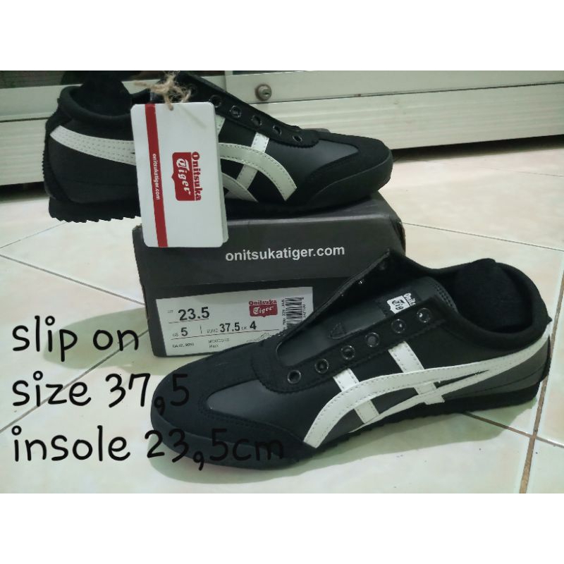 sepatu onitsuka slip on hitam variasi putih2