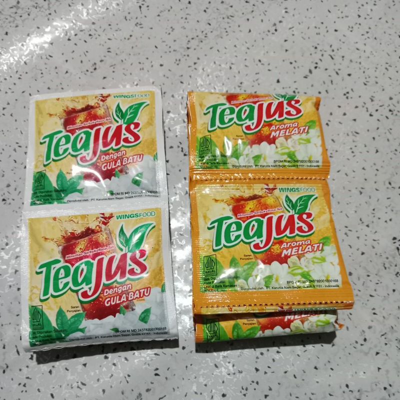 

teajus 6gr renceng isi 10 sachet