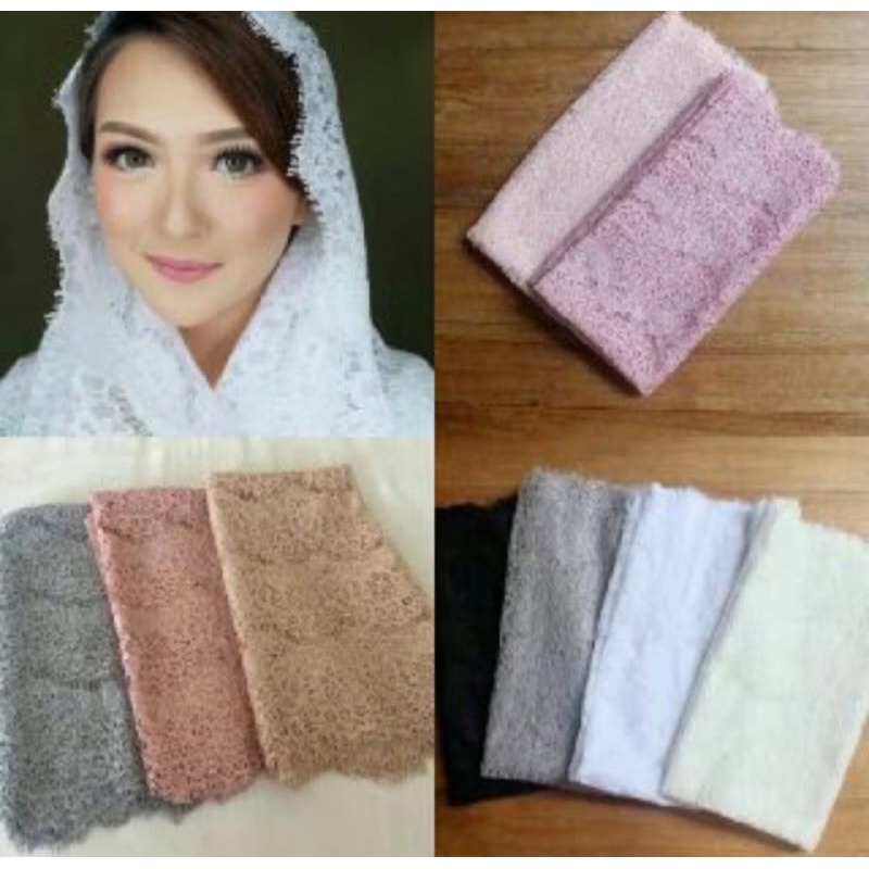 Kerudung Brukat  /kerudung  pengantin / kerudung pengajian /kerudung siraman