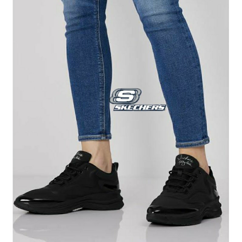 Promo  Sepatu Skechers Street Glam Point It Original murah - sepatu Skechers hitam polos