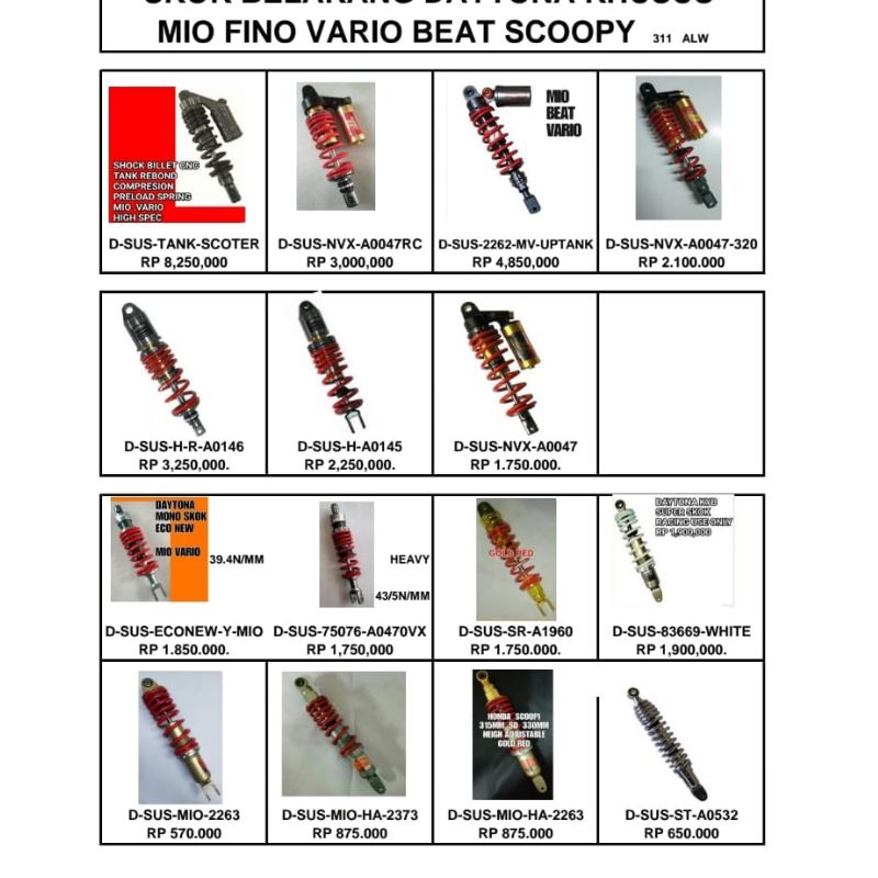SKOK DAYTONA ECO BILLET OLD SOFT 29N/MM 305MM MIO BEAT VARIO