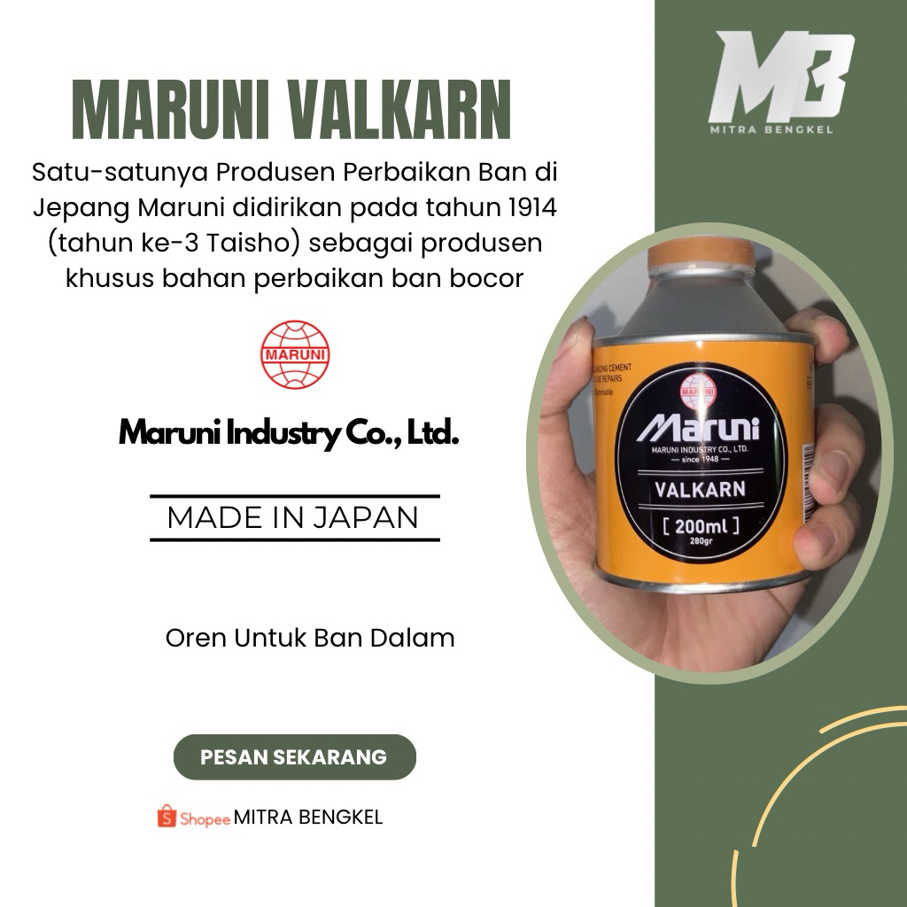 Lem Maruni Valkarn 200ml Lem Vulkanisir Ban Dalam