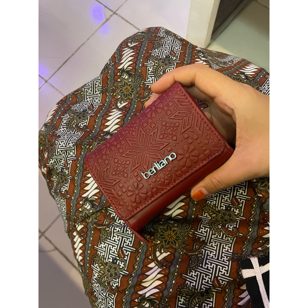 Berliano Batik Leather Wallet [Brand New]