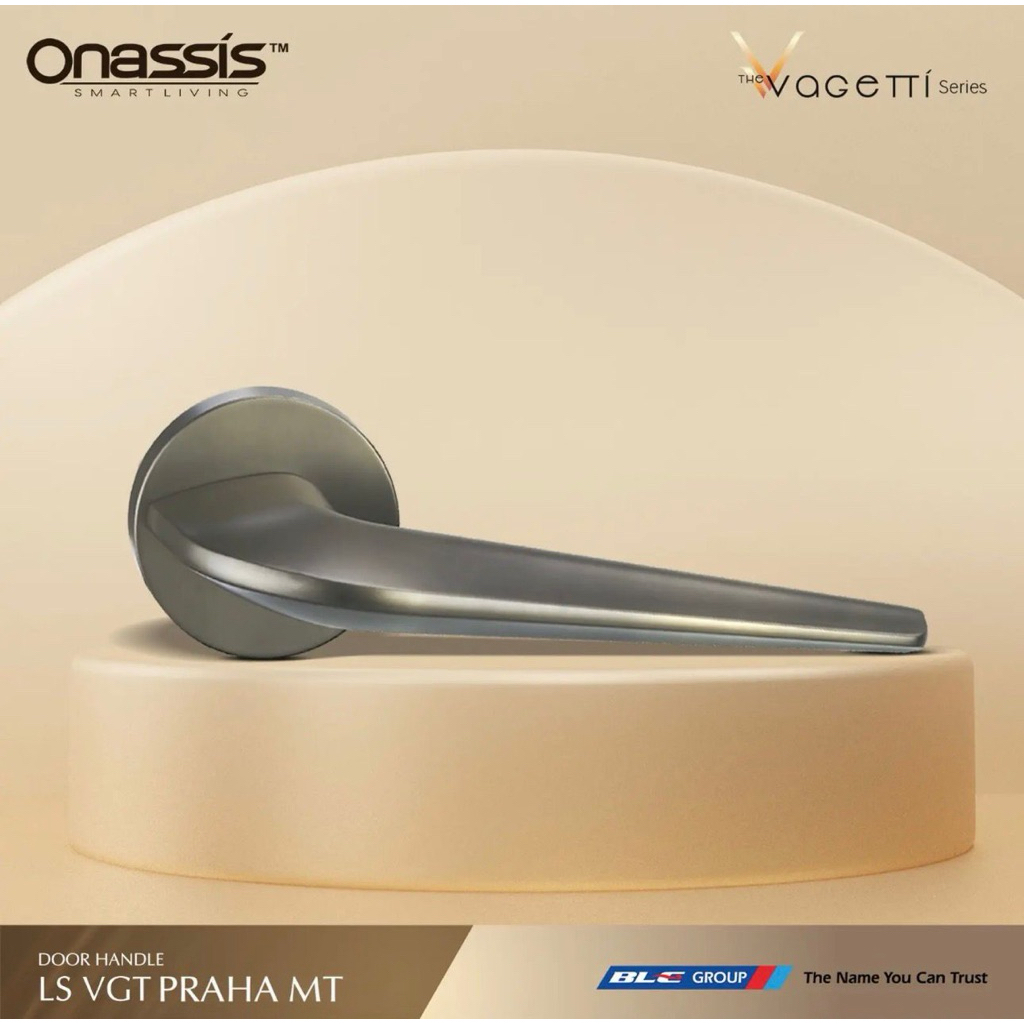 Onassis VAGETTI SERIES PRAHA BLACK LS VGT PRAHA MT Handle Pintu Warna Hitam untuk Desain Modern