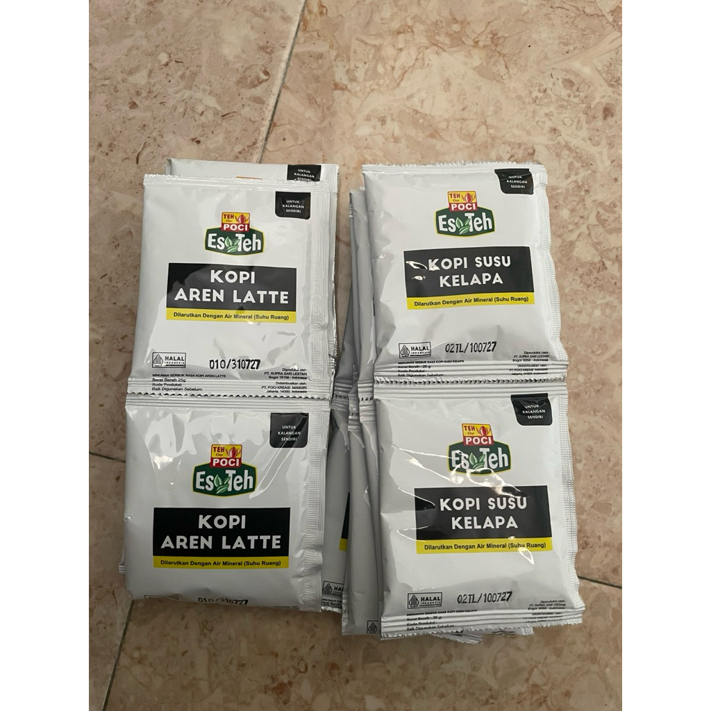 SERBUK RASA TEH POCI ( 10 sachet ) MANGGA, APEL, BLACCURANT, LECI, LEMON, ORANGE, MILKTEA, CAPPUCINO