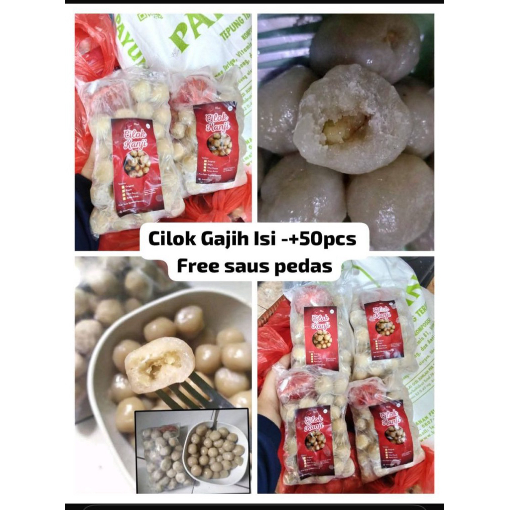 CILOK GAJIH CILOK ISI AYAM SUWIR JUMBO ENAK CILOK KANJI FREE CAOS KACANG