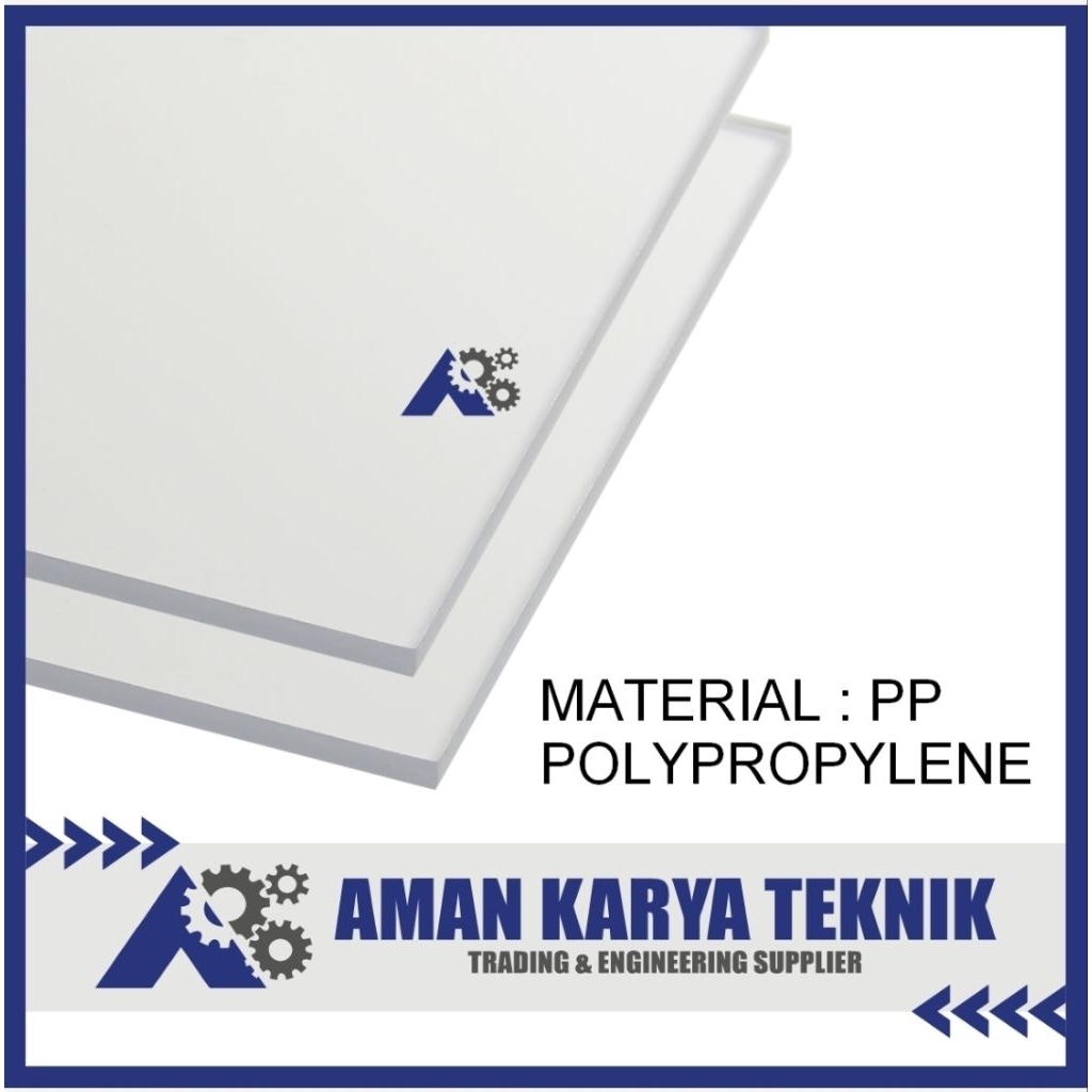Polypropylene / PP Lembaran ( PP Sheet ) 3 mm x 24 cm x 72 cm