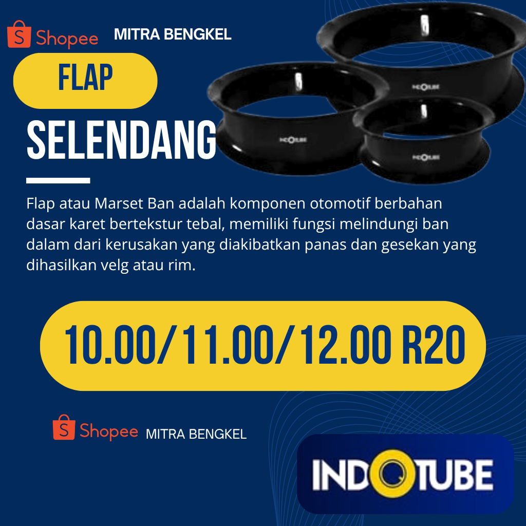 Selendang Ban / Flap / Marset 10.00/11.00/12.00 R20 | Pelindung Ban Dalam Truk Ring 20