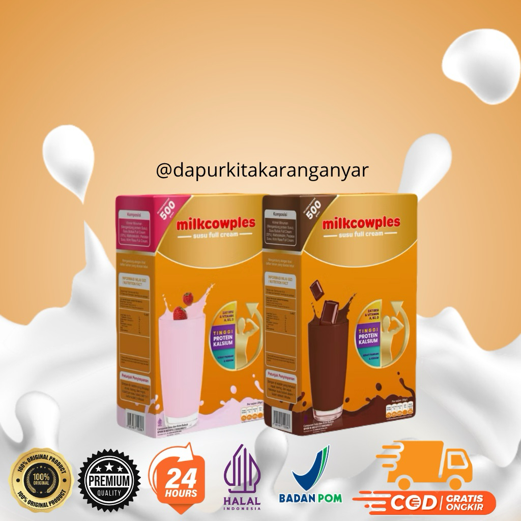 Milkcowples Susu Penggemuk Badan - Milkcowples Susu Peninggi Badan - MILKCOWPLES Susu Sapi Bubuk - M