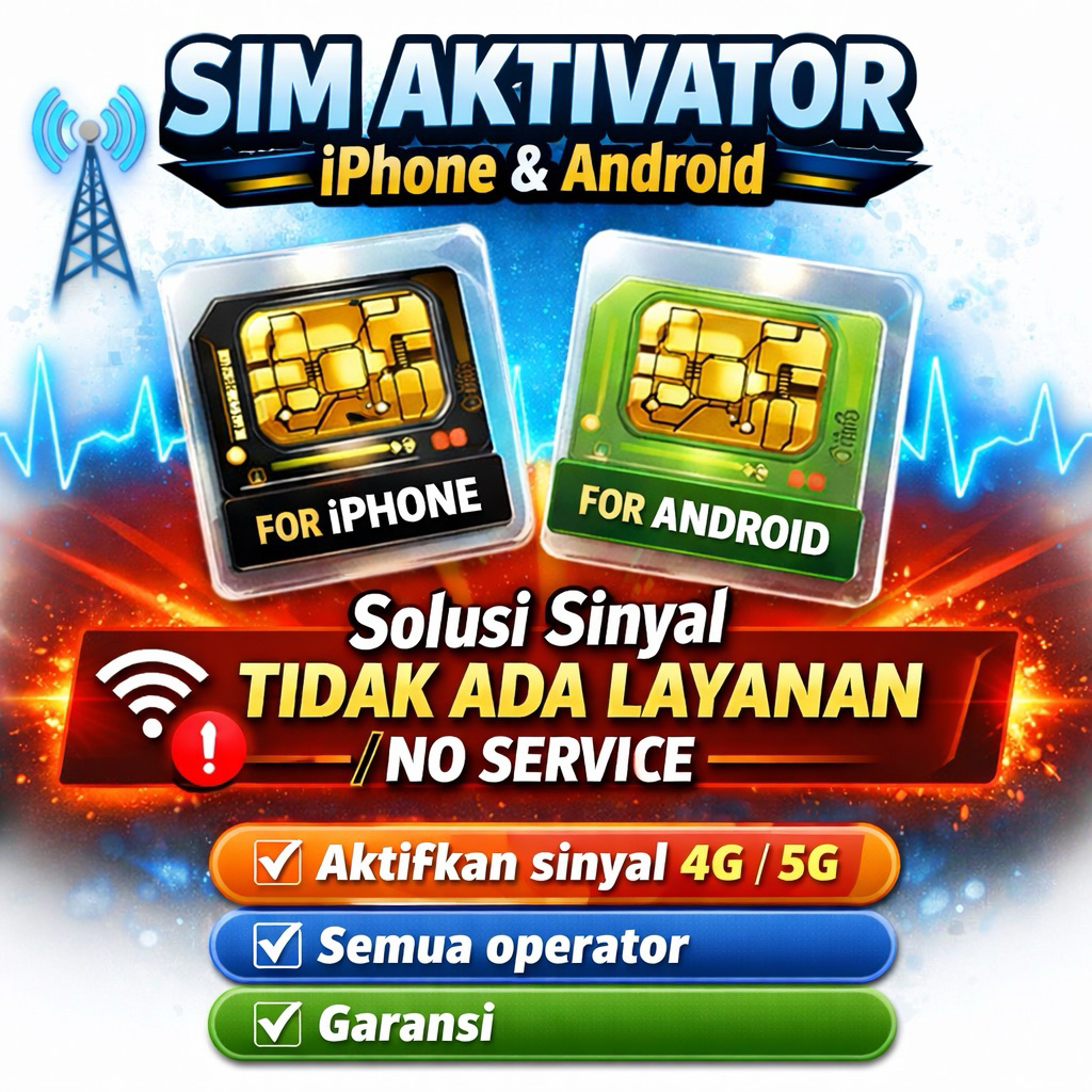 SIM Aktivator | Solusi Sinyal Tidak Ada Layanan | iPhone & Android