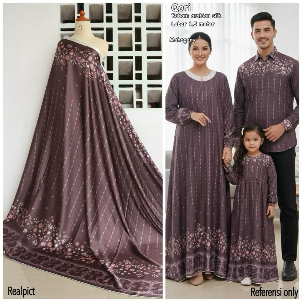 KAIN ARABIAN SILK | QORI | kain seragaman | kain sarimbit | kain meteran murah