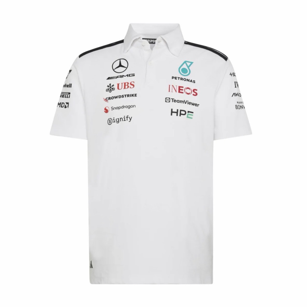 Adidas x AMG Mercedes Petronas Formula 1 Team Engineers Polo Tee White