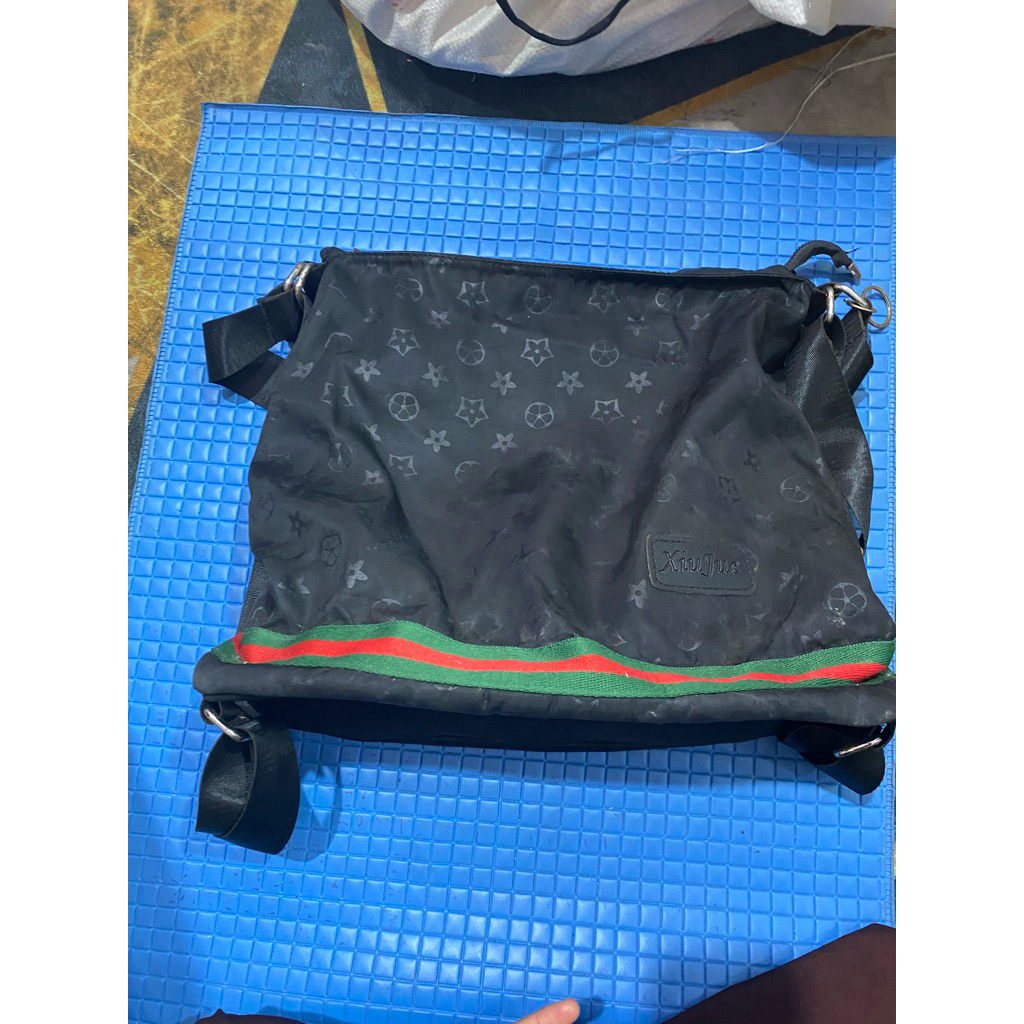 PL tas ransel(bisa selempang) XiuJue unisex hitam 40x30x13cm JN