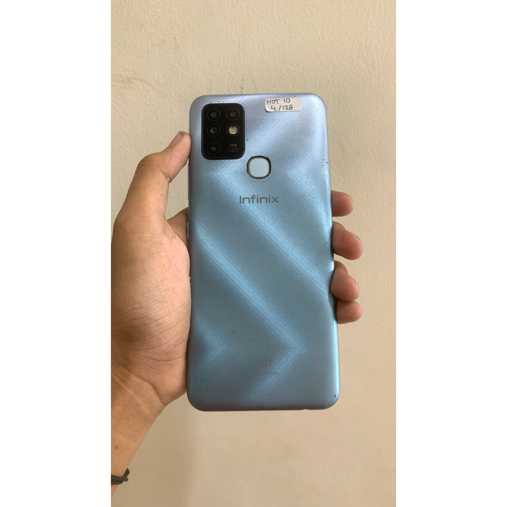 INFINIX HOT 10 4/128 GB 4G LTE HANDPHONE ANDROID SECOND MURAH BERKUALITAS ORIGINAL