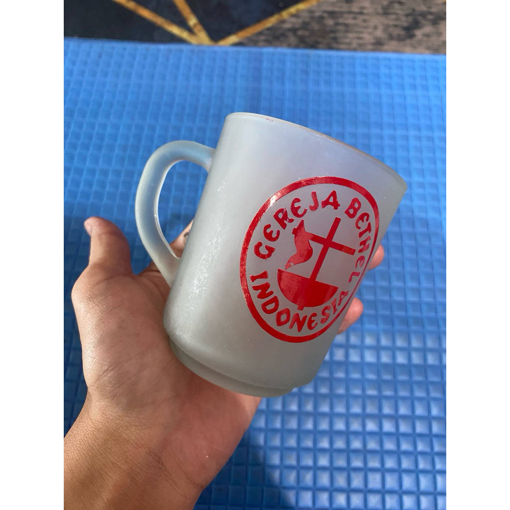 PL gelas cangkir kaca ‘Gereja Bethel Indonesia’ 350ml TH