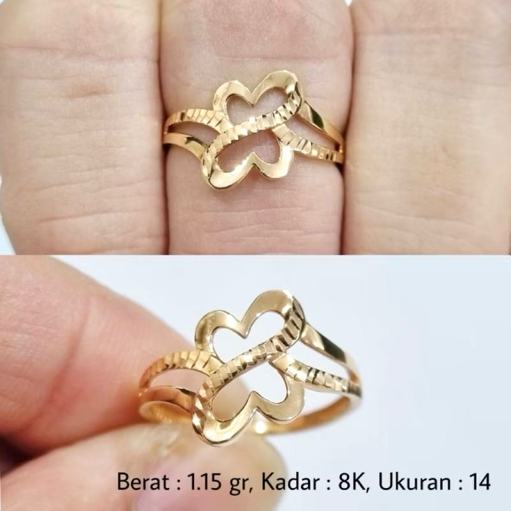 B8 KO- CINCIN KUPU COR 1.15GR KADAR 375 UKURAN 14
