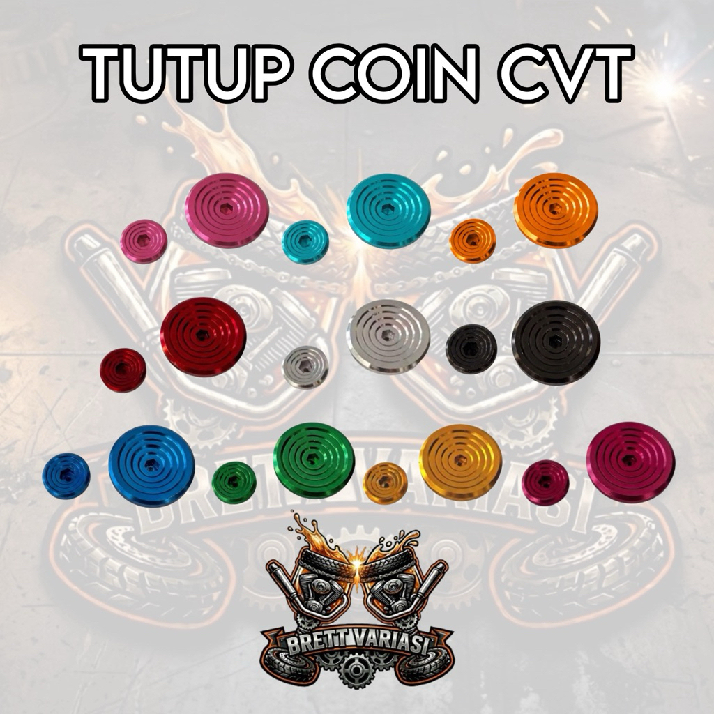 TUTUP COIN CVT PNP YAMAHA MIO SPORTY NOUVO ALMUNIUM CNC MODEL THAILAND