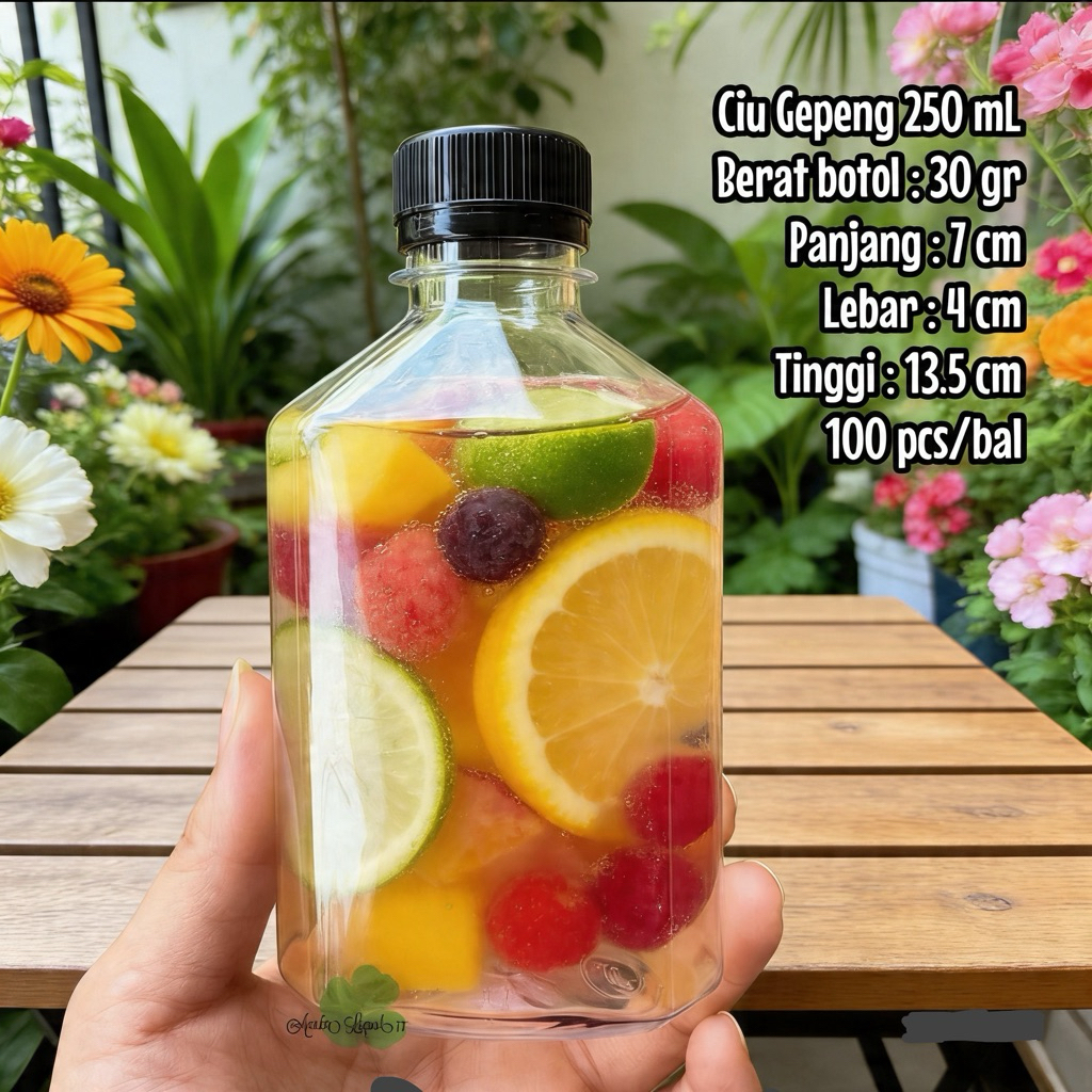 Botol Gepeng 250 ml botol ciu 250 ml tebal | botol mansion 250 ml