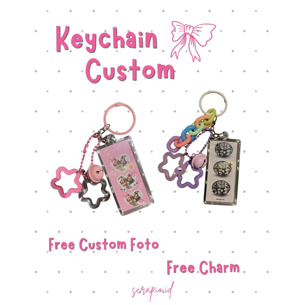 Keychain Akrilik Foto Strip Custom | Gantungan Kunci Foto Aesthetic