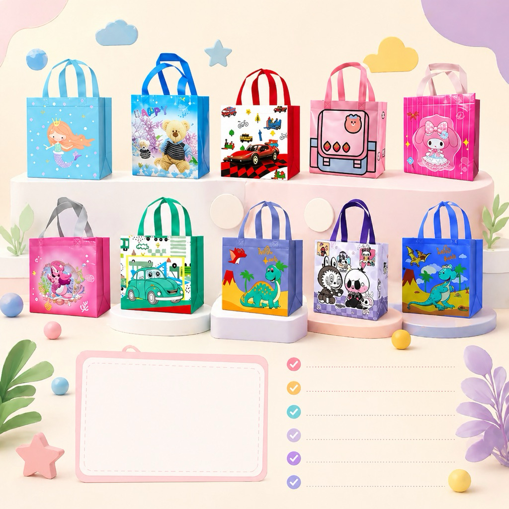Tas Kado Anak-anak  Lucu Premium - Untuk Ulang Tahun | Natal | Hadiah Sekolah | Tidak Mudah Robek