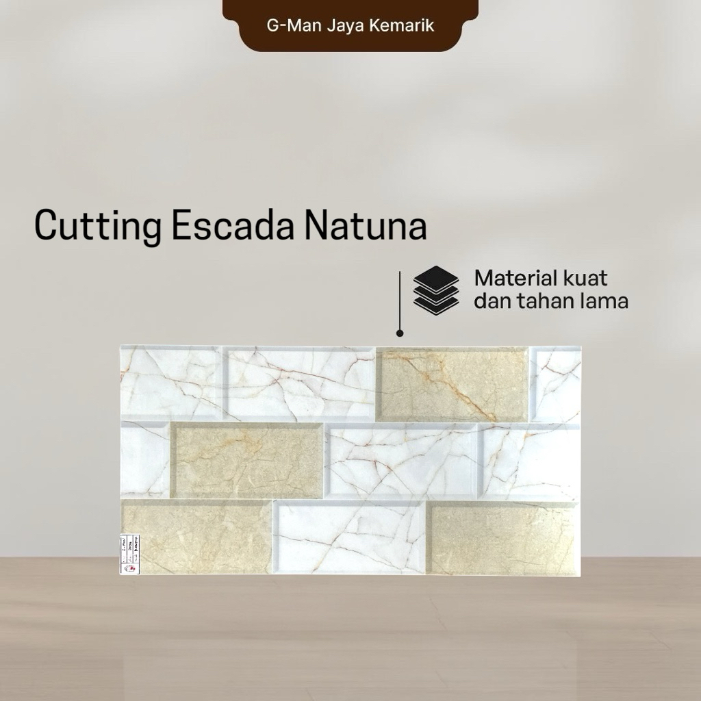 Keramik Lantai 30x60 Cutting Escada Natuna Keramik Mulia Ceramic Glossy Grade A Isi 5 pcs