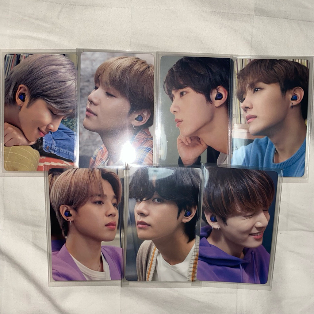 bts samsung earbuds galaxy buds photocard pc namjoon rm yoongi suga jin seokjin hoseok jhope jimin v