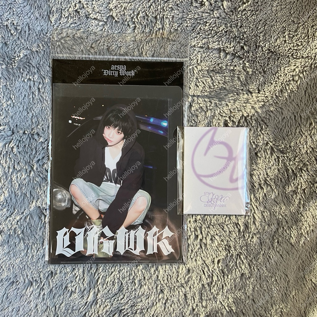[ready stock] aespa dirty work official md merch merchandise postcard hologram holo photocard pc set